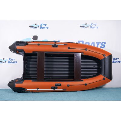 Лодка моторная килевая Kitt Boats 300 НДНД оранжево-черный